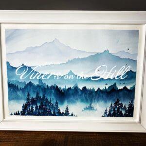 Original Painting - Misty Mountains A3