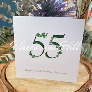 Happy 55th Emerald Wedding Anniversary Card