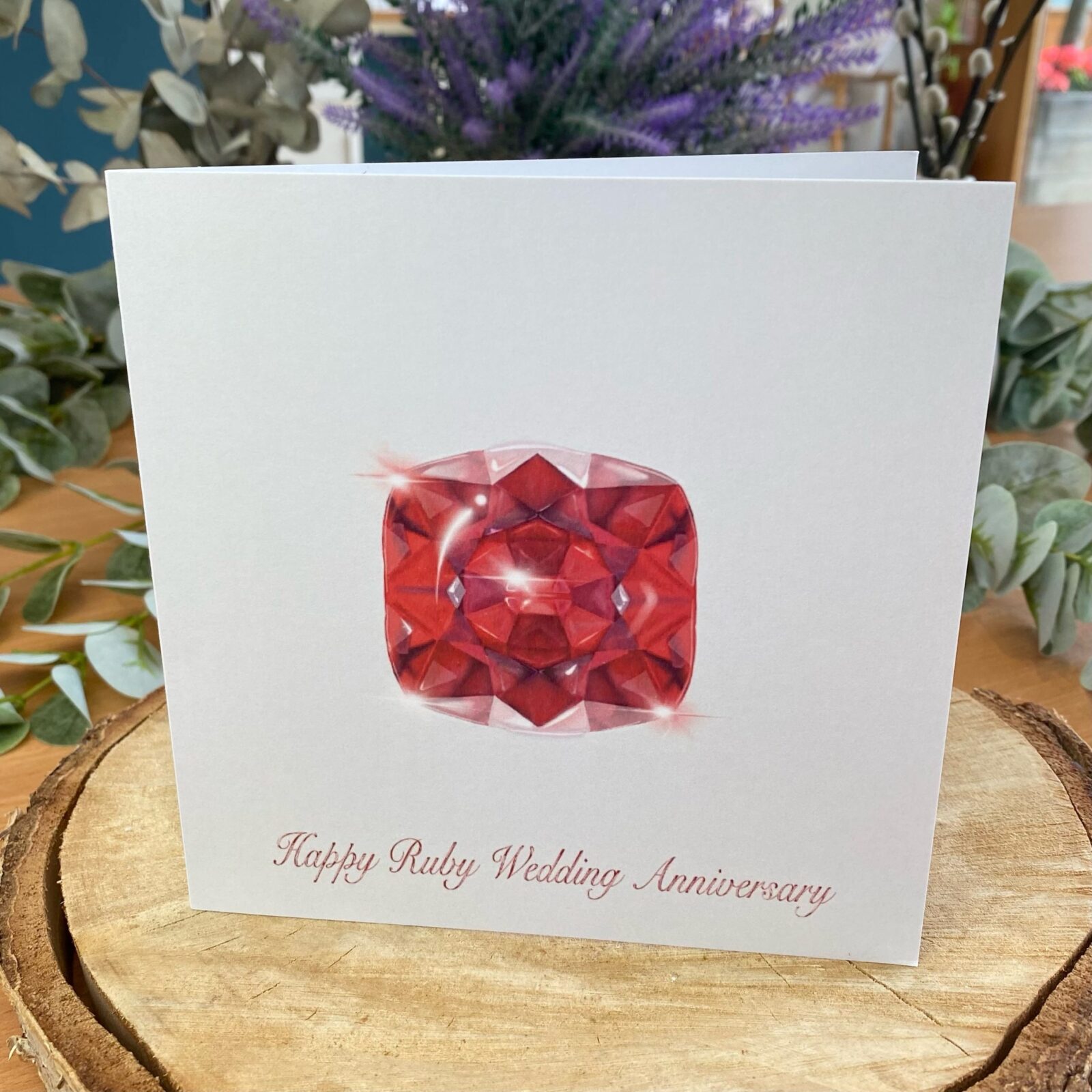 Happy Ruby Wedding Anniversary Card