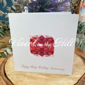 Happy Ruby Wedding Anniversary Card