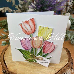 Tulips Happy Anniversary Card