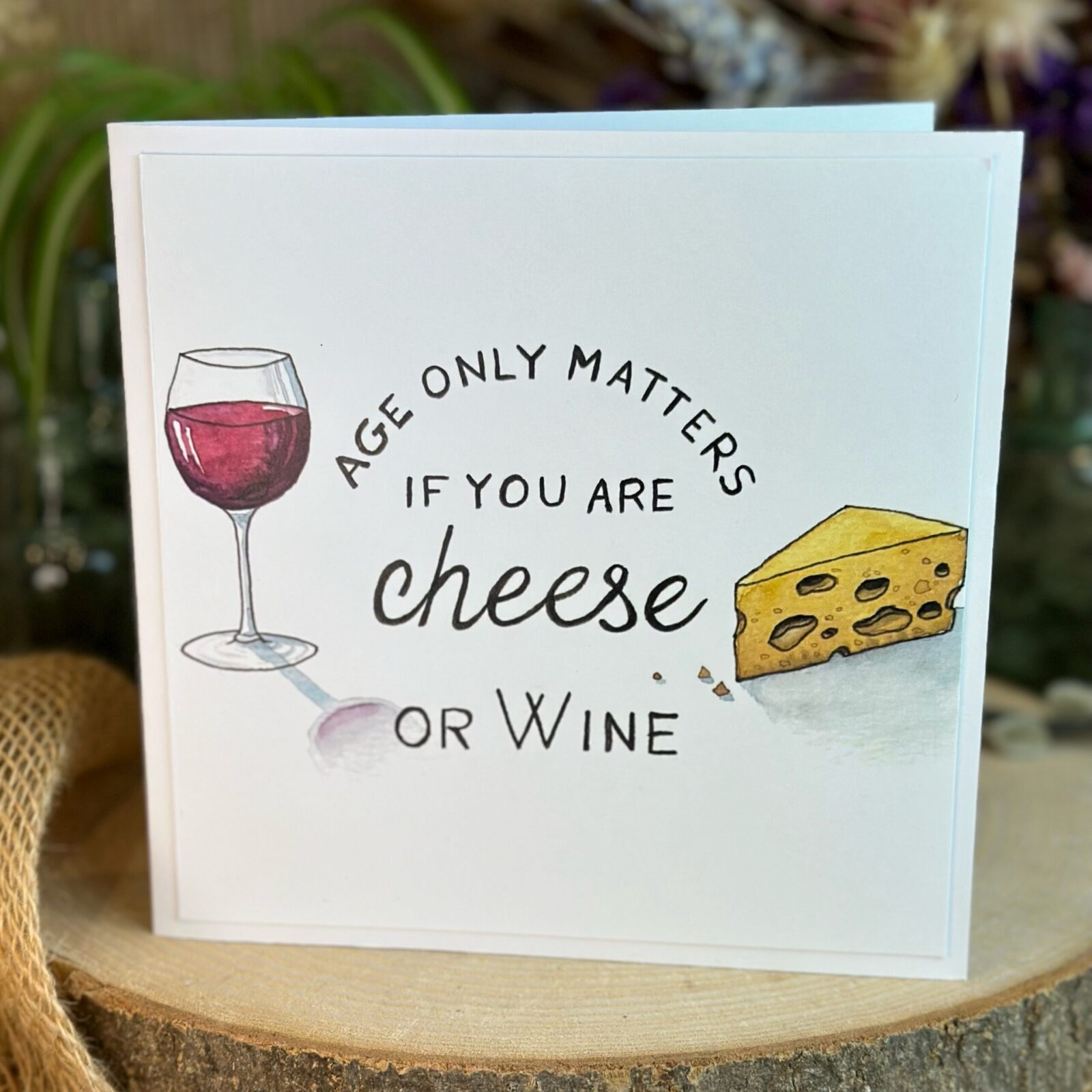 Cheese or wine card