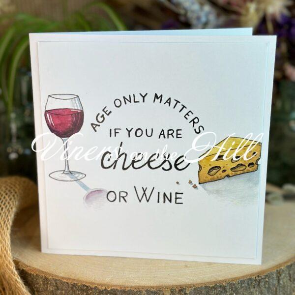 Cheese or wine card