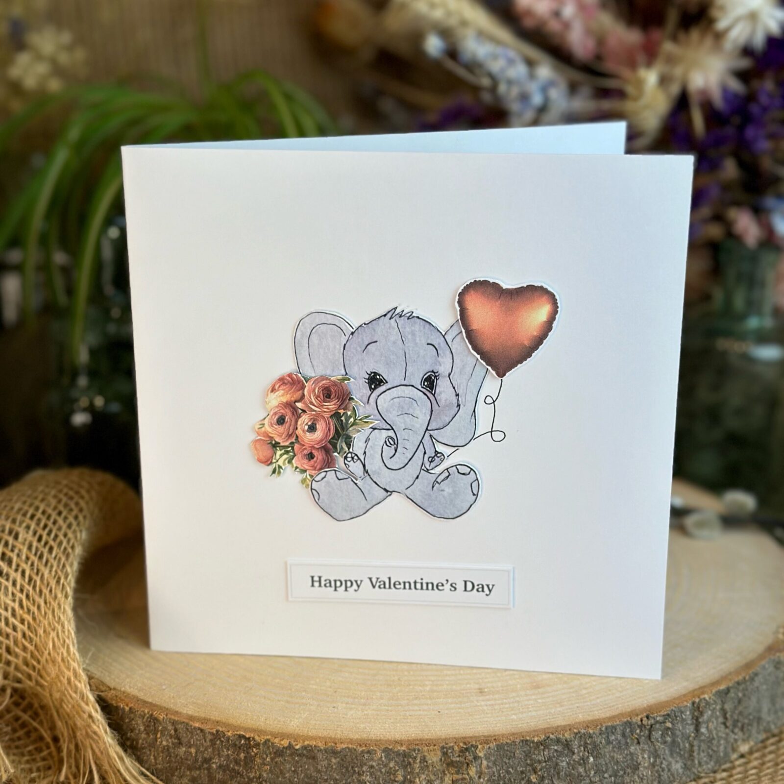 Valentine’s Elephant card