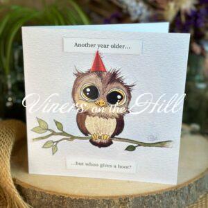 Whoo gives a hoot birthday card