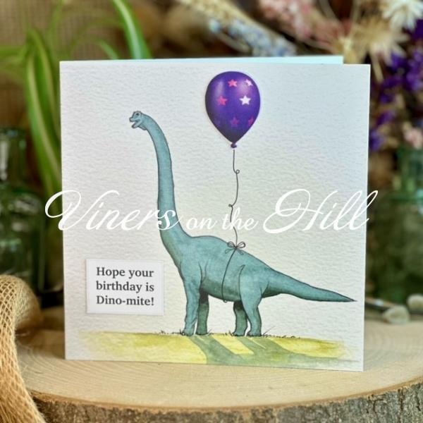 Dino-mite Diplodocus Birthday Card